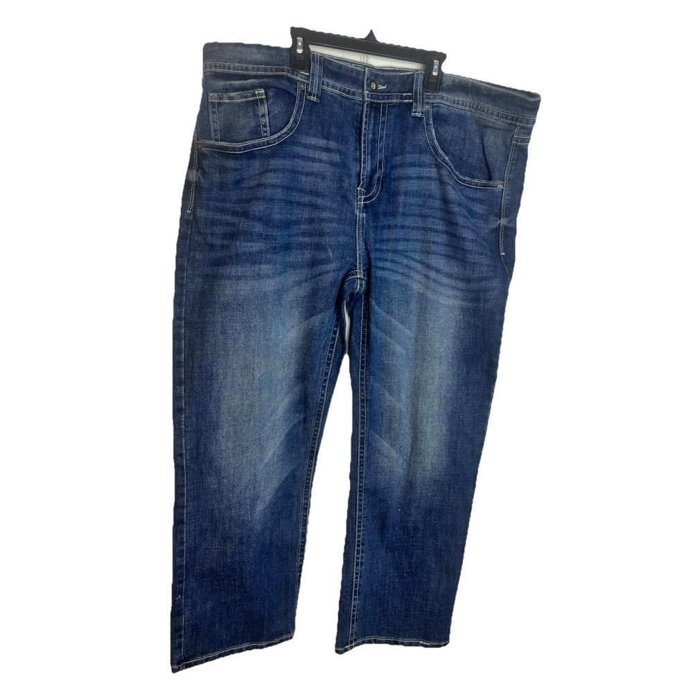 TK Axel Jeans Mens 40x30 Dark Wash Cotton Stretch Slim‎ Straight Denim